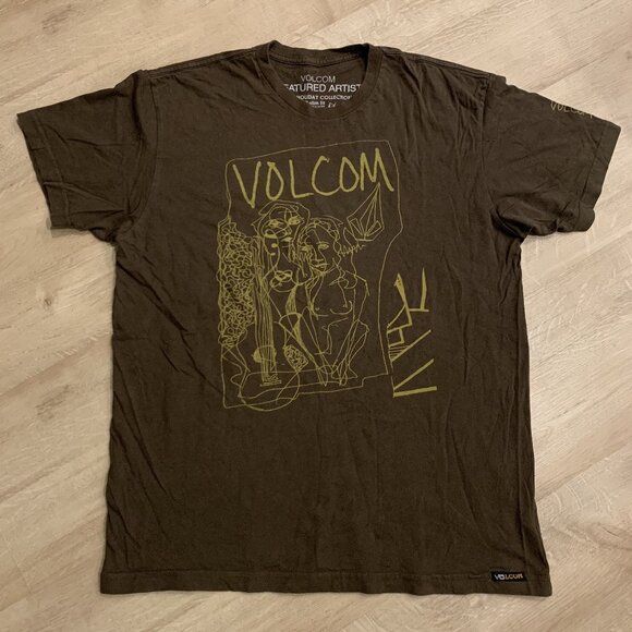 Volcom Other - Y2K Volcom Featured Artist 2006 Holiday Collection Brown T-Shirt Men's XL Skater